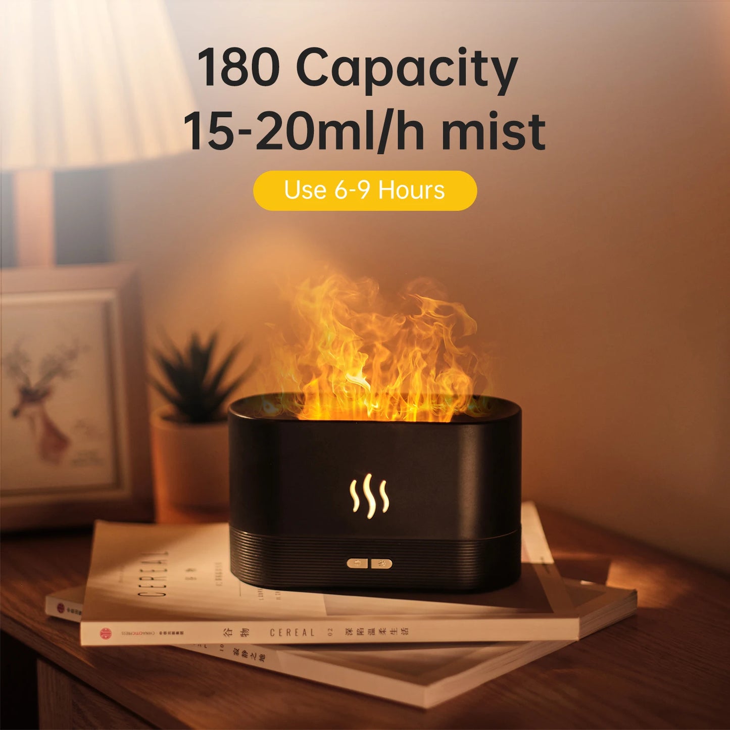 Aroma Diffuser Air Humidifier Flame Lamp Diffusor White.