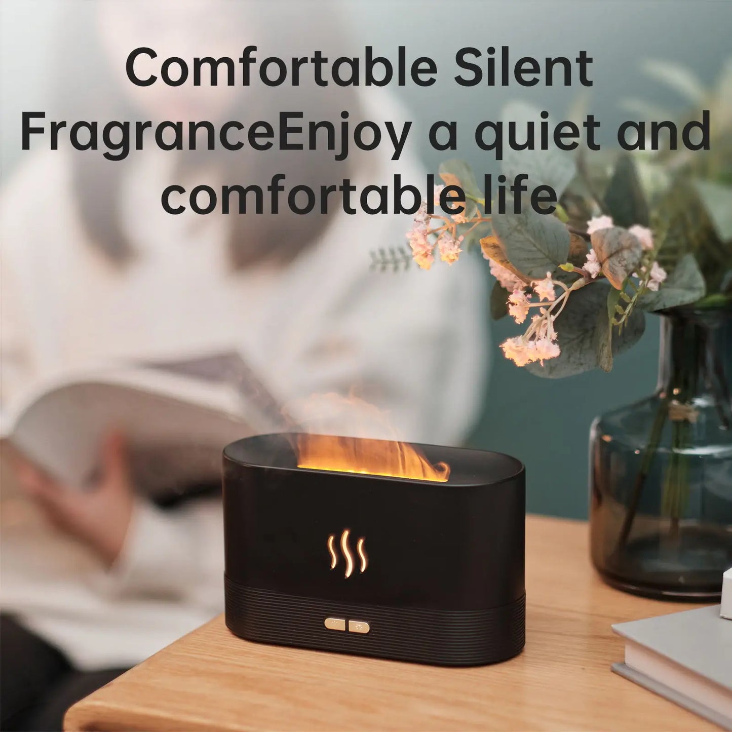 Aroma Diffuser Air Humidifier Flame Lamp Diffusor White.